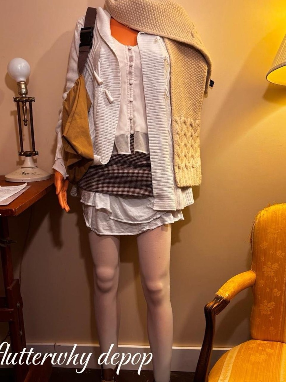 Mini Skirt - Free People Classic Houndstooth
